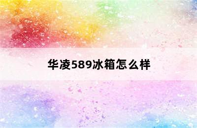 华凌589冰箱怎么样