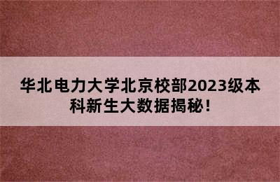 华北电力大学北京校部2023级本科新生大数据揭秘！