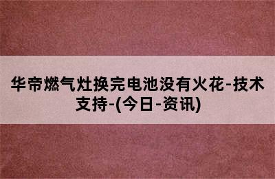 华帝燃气灶换完电池没有火花-技术支持-(今日-资讯)