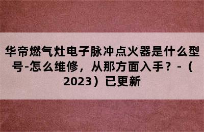 华帝燃气灶电子脉冲点火器是什么型号-怎么维修，从那方面入手？-（2023）已更新