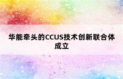 华能牵头的CCUS技术创新联合体成立