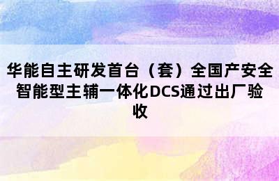 华能自主研发首台（套）全国产安全智能型主辅一体化DCS通过出厂验收