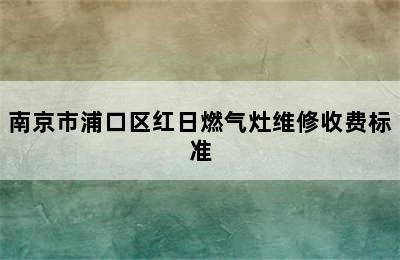 南京市浦口区红日燃气灶维修收费标准