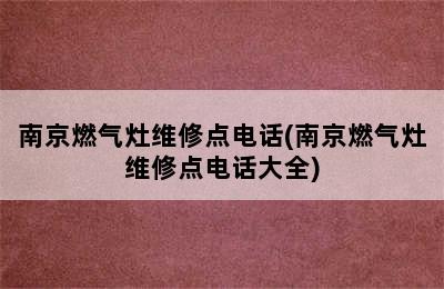 南京燃气灶维修点电话(南京燃气灶维修点电话大全)