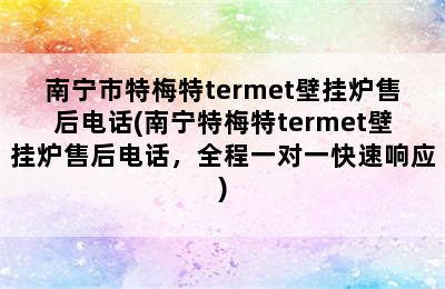 南宁市特梅特termet壁挂炉售后电话(南宁特梅特termet壁挂炉售后电话，全程一对一快速响应)