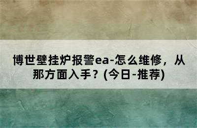 博世壁挂炉报警ea-怎么维修，从那方面入手？(今日-推荐)