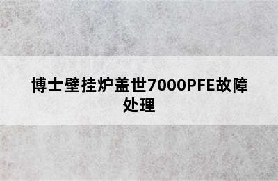 博士壁挂炉盖世7000PFE故障处理