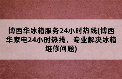 博西华冰箱服务24小时热线(博西华家电24小时热线，专业解决冰箱维修问题)