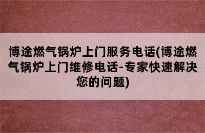 博途燃气锅炉上门服务电话(博途燃气锅炉上门维修电话-专家快速解决您的问题)