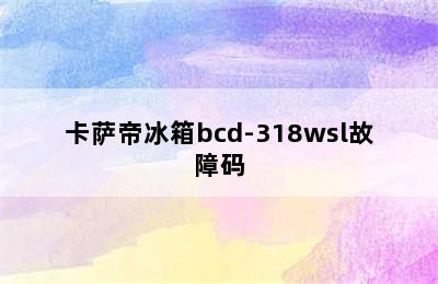 卡萨帝冰箱bcd-318wsl故障码