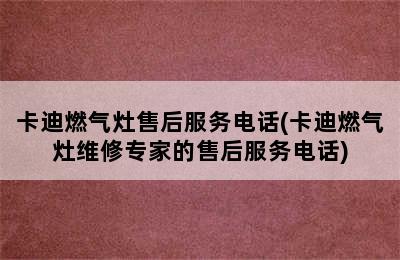 卡迪燃气灶售后服务电话(卡迪燃气灶维修专家的售后服务电话)