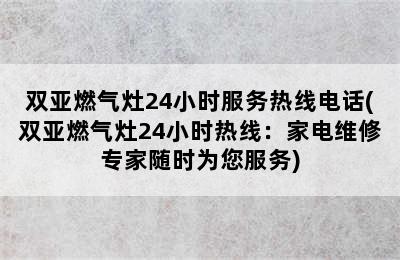 双亚燃气灶24小时服务热线电话(双亚燃气灶24小时热线：家电维修专家随时为您服务)