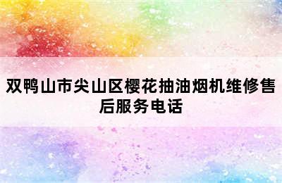 双鸭山市尖山区樱花抽油烟机维修售后服务电话