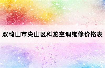 双鸭山市尖山区科龙空调维修价格表