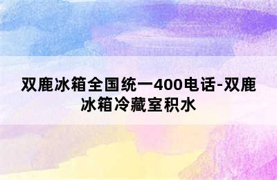 双鹿冰箱全国统一400电话-双鹿冰箱冷藏室积水