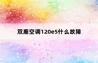 双鹿空调120e5什么故障