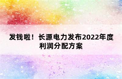 发钱啦！长源电力发布2022年度利润分配方案