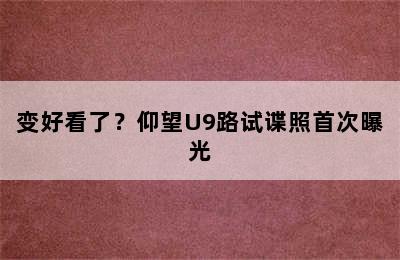 变好看了？仰望U9路试谍照首次曝光