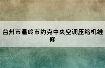 台州市温岭市约克中央空调压缩机维修