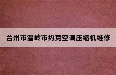 台州市温岭市约克空调压缩机维修