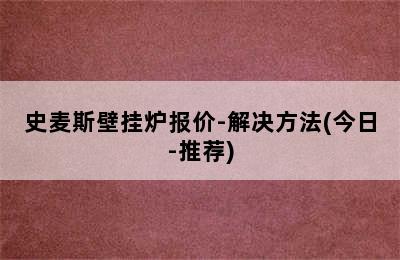 史麦斯壁挂炉报价-解决方法(今日-推荐)