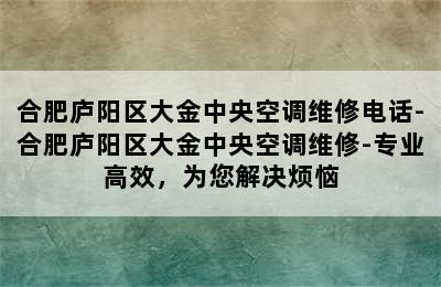 合肥庐阳区大金中央空调维修电话-合肥庐阳区大金中央空调维修-专业高效，为您解决烦恼