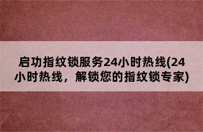 启功指纹锁服务24小时热线(24小时热线，解锁您的指纹锁专家)