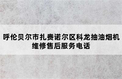 呼伦贝尔市扎赉诺尔区科龙抽油烟机维修售后服务电话