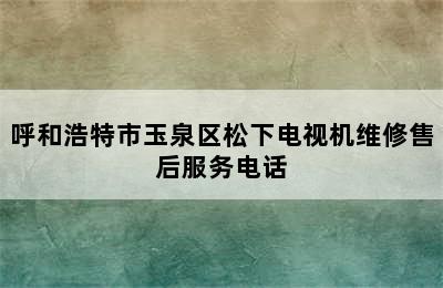 呼和浩特市玉泉区松下电视机维修售后服务电话