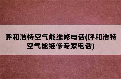 呼和浩特空气能维修电话(呼和浩特空气能维修专家电话)