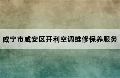 咸宁市咸安区开利空调维修保养服务