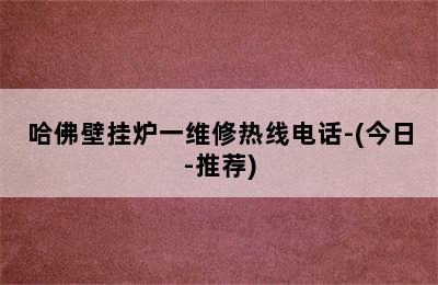 哈佛壁挂炉一维修热线电话-(今日-推荐)