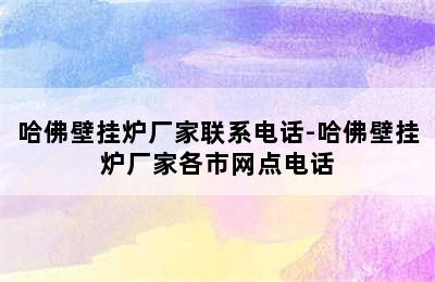 哈佛壁挂炉厂家联系电话-哈佛壁挂炉厂家各市网点电话