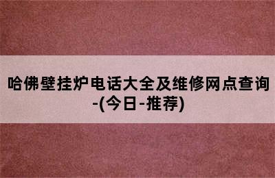 哈佛壁挂炉电话大全及维修网点查询-(今日-推荐)