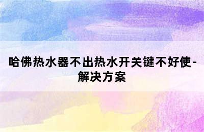 哈佛热水器不出热水开关键不好使-解决方案