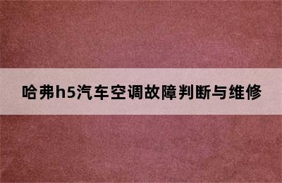 哈弗h5汽车空调故障判断与维修