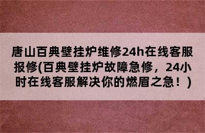 唐山百典壁挂炉维修24h在线客服报修(百典壁挂炉故障急修，24小时在线客服解决你的燃眉之急！)