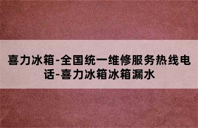 喜力冰箱-全国统一维修服务热线电话-喜力冰箱冰箱漏水