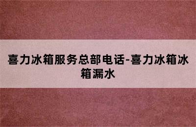 喜力冰箱服务总部电话-喜力冰箱冰箱漏水