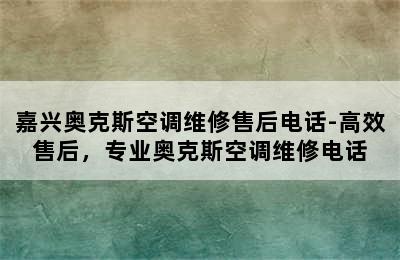 嘉兴奥克斯空调维修售后电话-高效售后，专业奥克斯空调维修电话