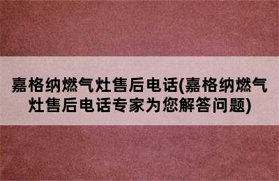 嘉格纳燃气灶售后电话(嘉格纳燃气灶售后电话专家为您解答问题)