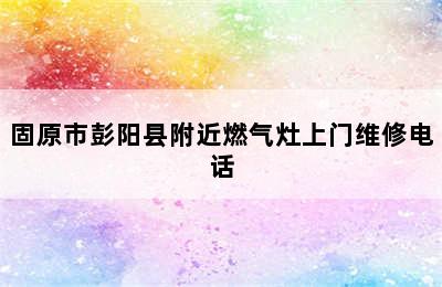 固原市彭阳县附近燃气灶上门维修电话