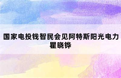 国家电投钱智民会见阿特斯阳光电力瞿晓铧