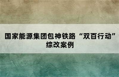 国家能源集团包神铁路“双百行动”综改案例