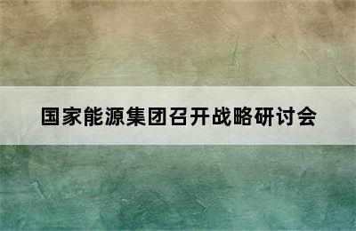 国家能源集团召开战略研讨会