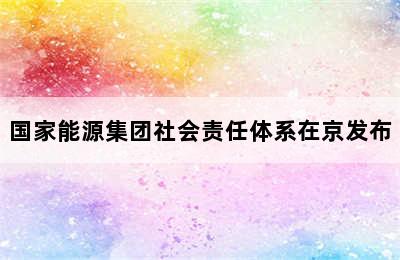 国家能源集团社会责任体系在京发布