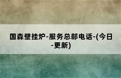 国森壁挂炉-服务总部电话-(今日-更新)