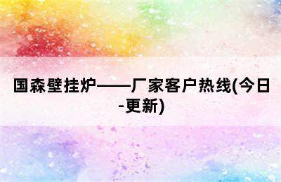 国森壁挂炉——厂家客户热线(今日-更新)