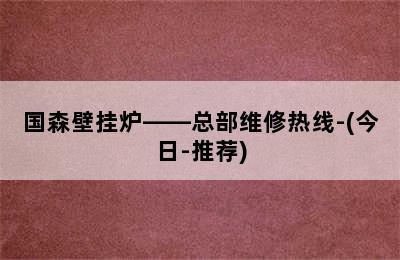 国森壁挂炉——总部维修热线-(今日-推荐)