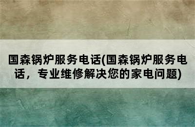 国森锅炉服务电话(国森锅炉服务电话，专业维修解决您的家电问题)